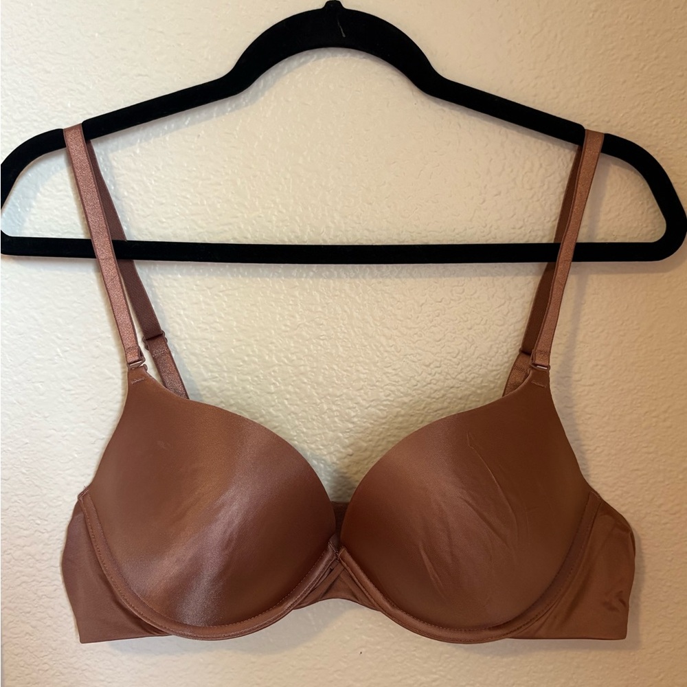 Ambrielle Smooth Molded T-Shirt Bra in Brown